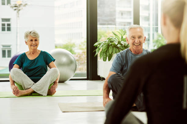 istock Starting their day with a bit of yoga 1159762141