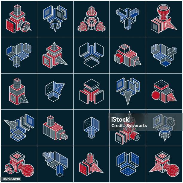 Engineering Basic Shapes Engineering Abstract Geometric Shapes Simple Vectors Set Stock ...