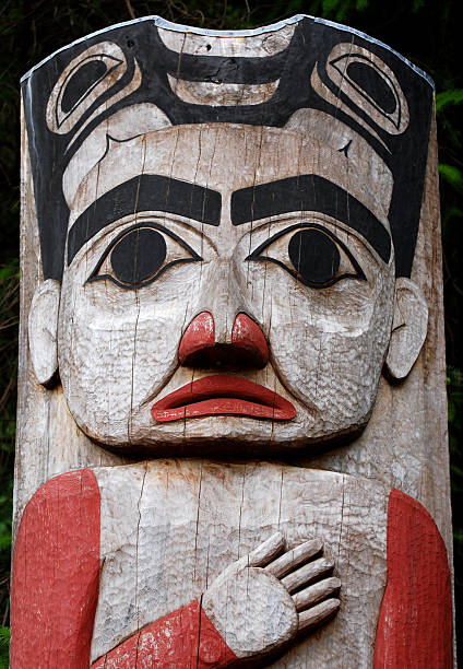 Saanaheit House Post totem detail