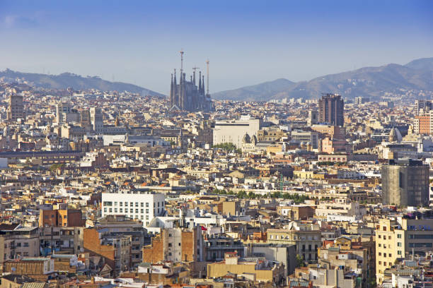 istock Panoramic view of Barcelona in a summer day 1159767206