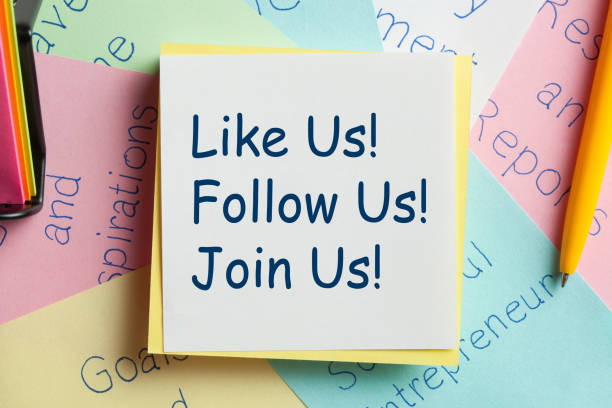istock Like Us Follow Us Join Us 1159767210
