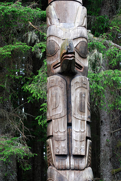 istock raven on totem pole detail 115976762