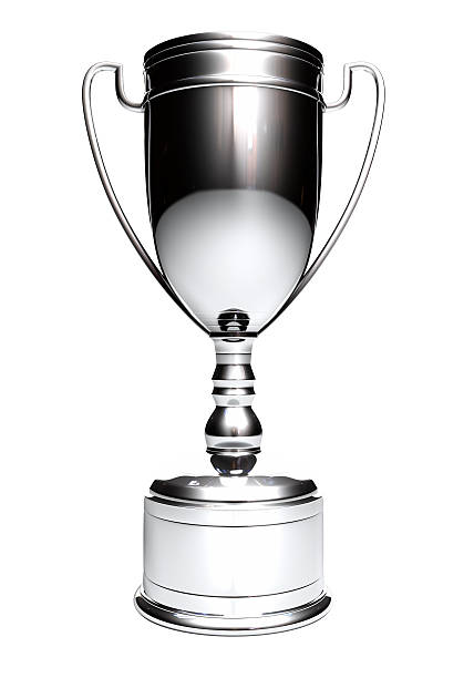 Silver trophy stock photo