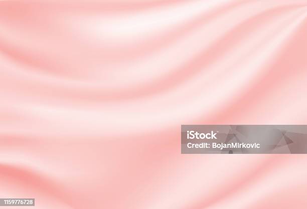 Soft Silk Satin Pink Background Vector Illustration Stock Illustration - Download Image Now