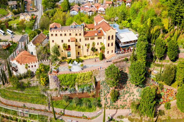 PrAsels, Italy - July 13, 2013: PrAsels Castle near VAls am Schlern in the Dolomites (South Tyrol, Italy). This castle in Gothic style was built in the 13th century.