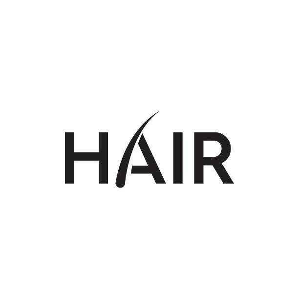 Hair transplantation logo Beauty, Hair, Baldness, icon, Logo glamorous hair stock illustrations