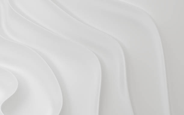 istock Abstract of smooth shape for architectural design, Curve line ,White background with free form wave, 3D rendering 1159784145