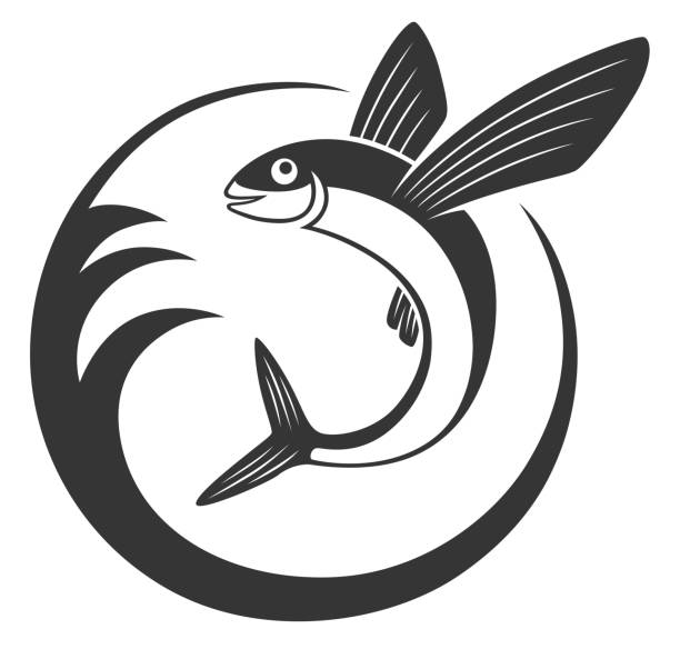Flying Fish Icon Stock Illustration - Download Image Now - Flying Fish,  Cartoon, Illustration - iStock