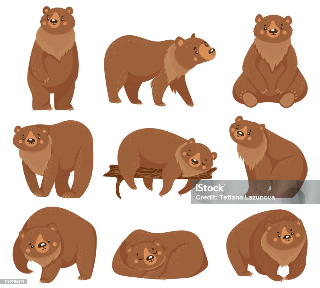 Ilustración de Oso Pardo De Dibujos Animados Osos Pardos Animales Depredadores Del Bosque De Naturaleza Salvaje Y Animales Vectoriales Aislados De Osos Sentados y más Vectores Libres de Derechos de Oso - Ilustración de Oso Pardo De Dibujos Animados Osos Pardos Animales Depredadores Del Bosque De Naturaleza Salvaje Y Animales Vectoriales Aislados De Osos Sentados y más Vectores Libres de Derechos de Oso -