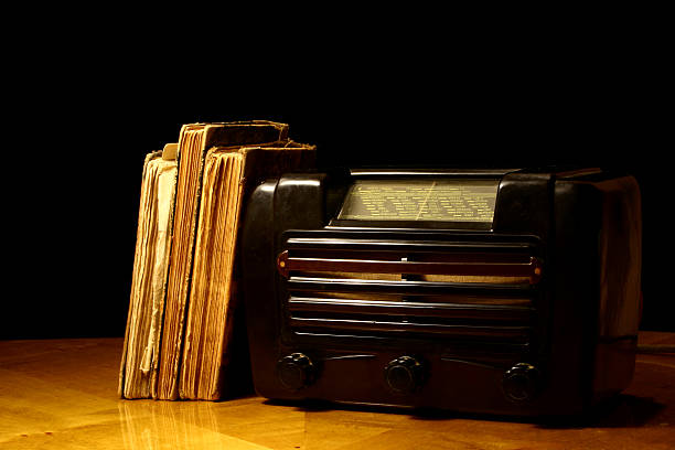 istock Old books with radio 115978772