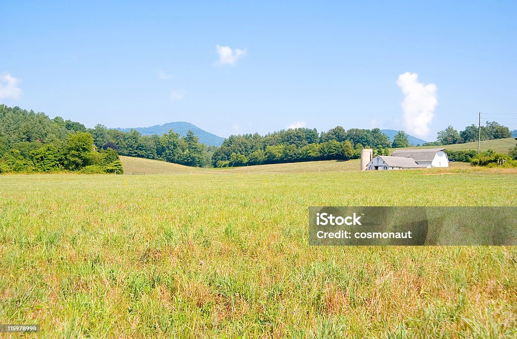 Fazenda em um Prado - Foto de stock de Casa royalty-free