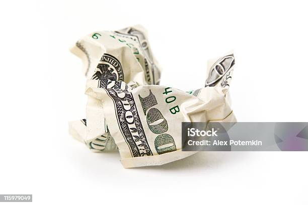 Scam Pognieciony Sto Dolarów Banknotów - zdjęcia stockowe i więcej obrazów Banknot USA - Banknot USA, Pognieciony, Banknot