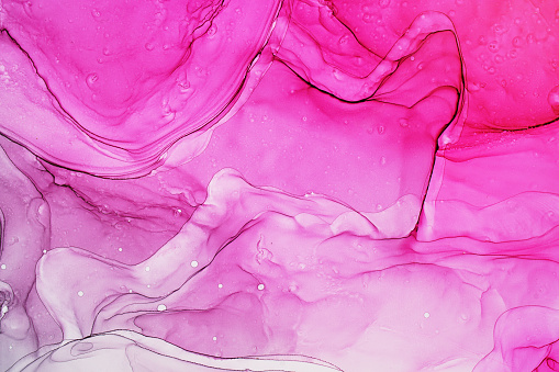 Part of original alcohol ink painting, macro photo, abstract background