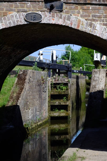 istock Bridge 15 with lock on Aylesbury canal. 1159794589