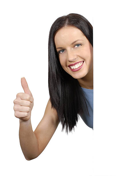 istock Friendly girl with her thumb up 115979821