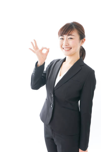 istock Young business woman with smile 1159799477