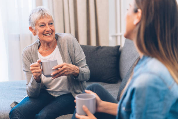 istock Senior woman with her daughter 1159801061