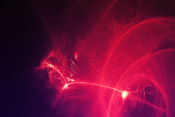 istock Abstract Patterns On Dark Background With Purple Lines Curves Particles 1159801476