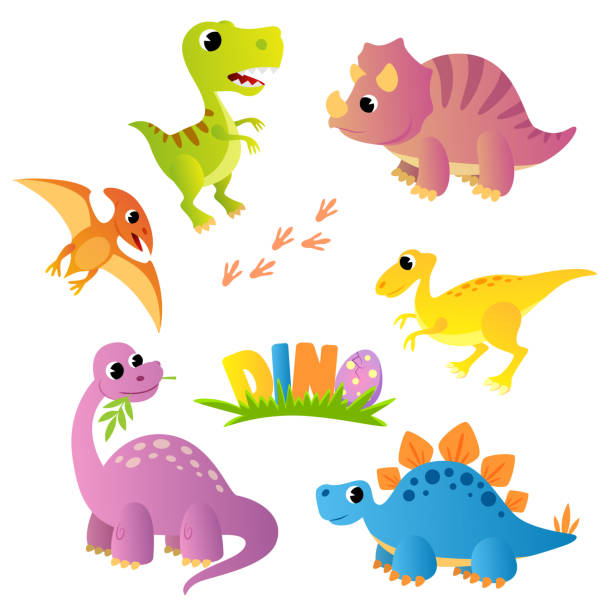 Desenho Animado Executando Animação De Jogos De Personagens Dinossauros  Ilustração do Vetor - Ilustração de folha, feliz: 255920967