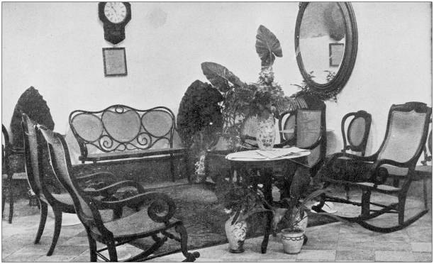 istock US Army black and white photos: Puerto Rico drawing room 1159806933