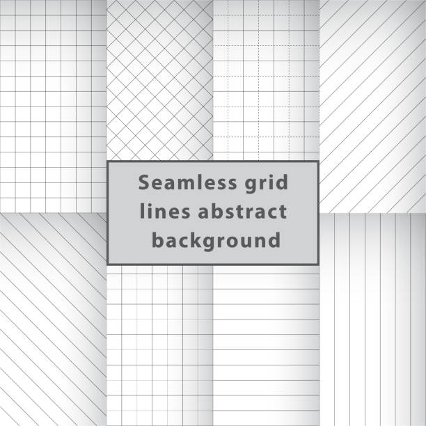 wykres papieru bez szwu linie siatki abstrakcyjne tło - blueprint graph paper paper backgrounds stock illustrations