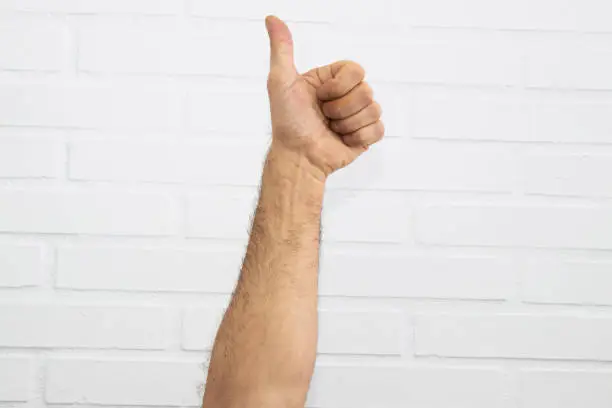 Photo of isolated hands on white background