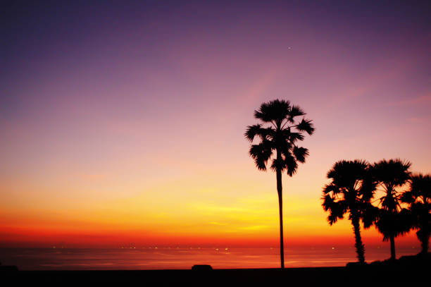 Colorful and vivid sky over the sea.