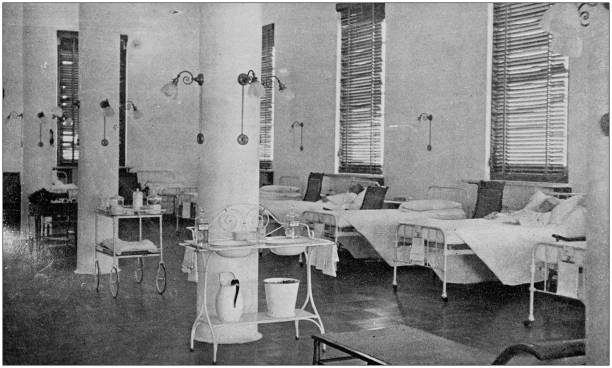 US Army black and white photos: Military hospital
