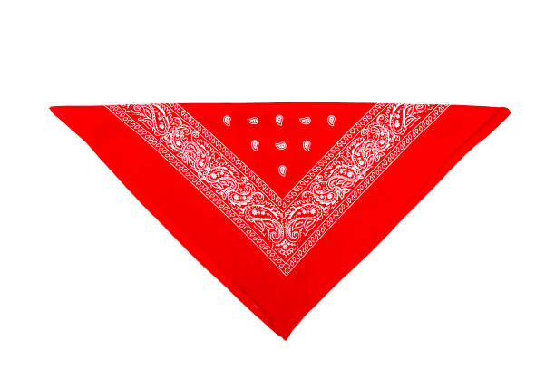 istock Red bandana isolated on white 1159811288