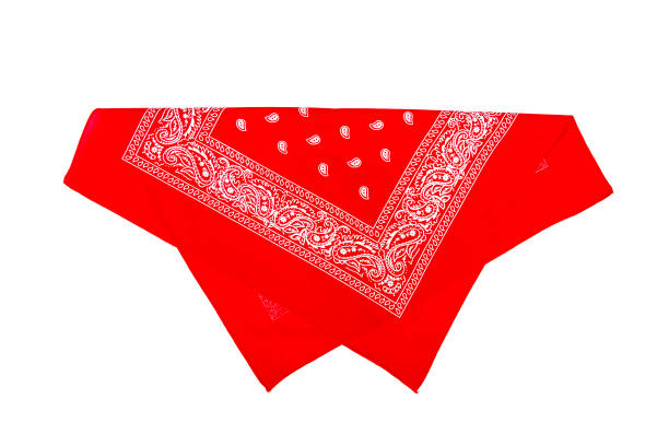 Red bandana isolated on white