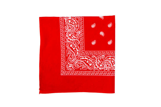 istock Red bandana isolated on white 1159811320