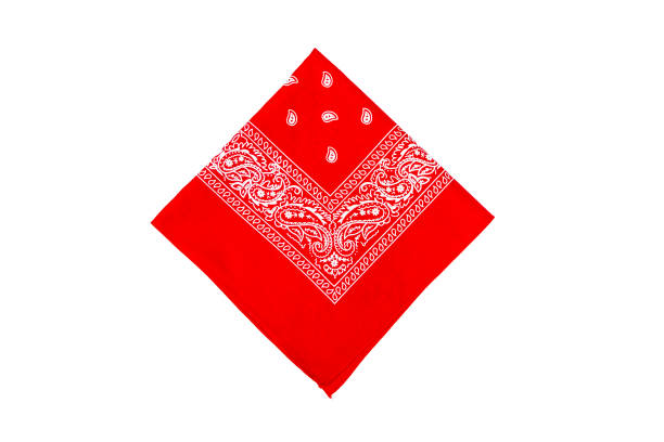 istock Red bandana isolated on white 1159811351