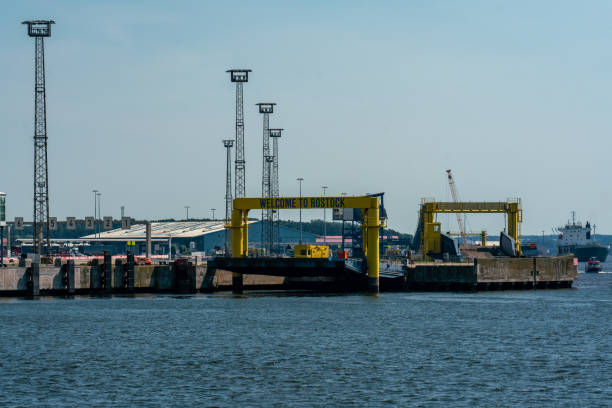 istock dockside cranes at the industrial harbour in Rostock 1159812132