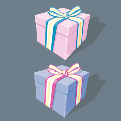 An illustration of presents. All grouped and layered for easy editing.