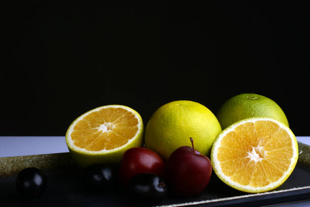 Sweet lemon, a citrus fruit with ripe plum fruits is a best natural, organic and healthy diet