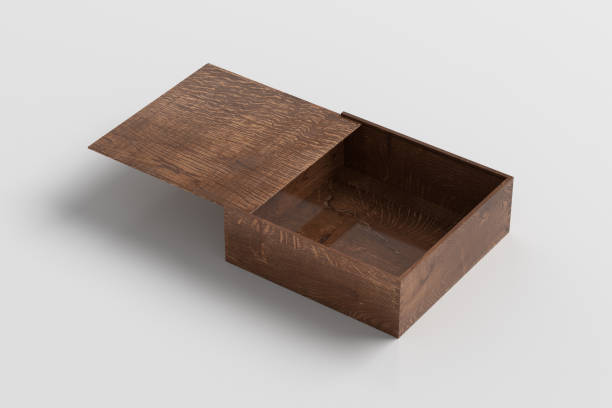 istock Wooden square boxes with sliding lid 1159815258