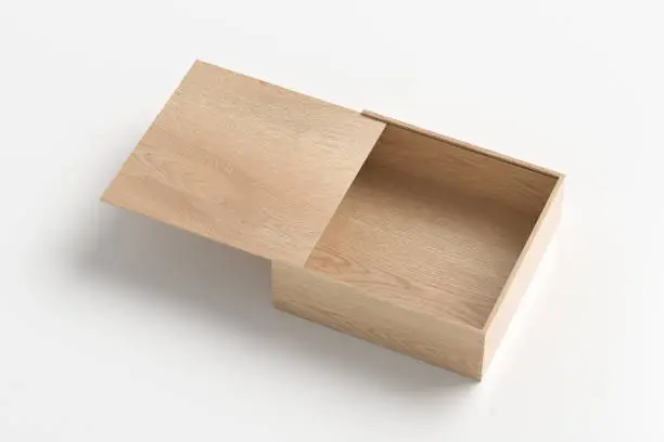 Photo of Wooden square boxes with sliding lid