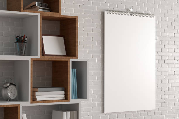 istock Blank calendar mock up on the wall. 1159816238