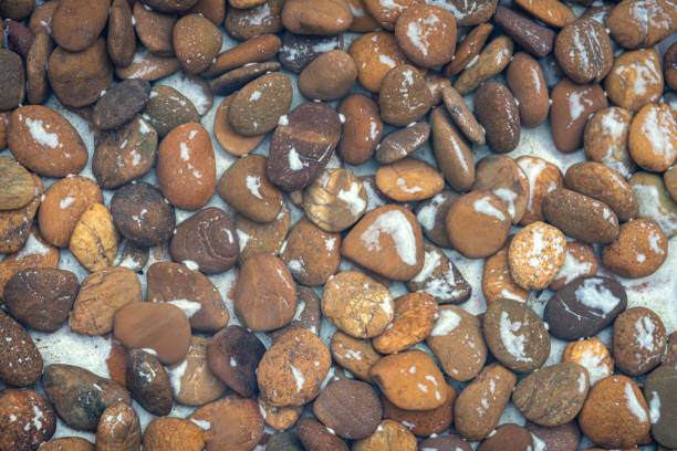 beautiful background of stones and sand. natural conditions, nature