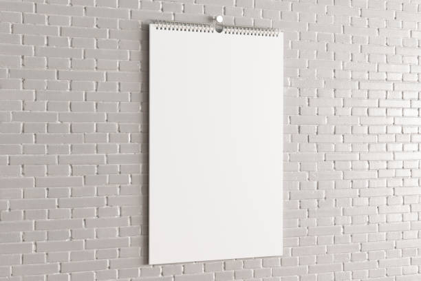 istock Blank calendar mock up on the wall. 1159816948