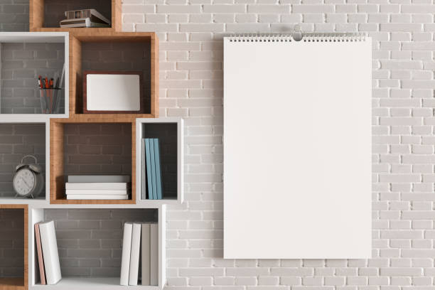 istock Blank calendar mock up on the wall. 1159817208