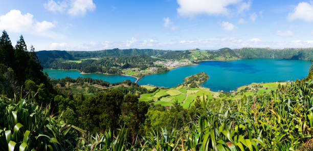 istock Panorama of Sete Cidades from the hill 1159817960