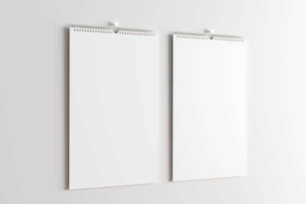 istock Blank calendar mock up on the wall. 1159818203