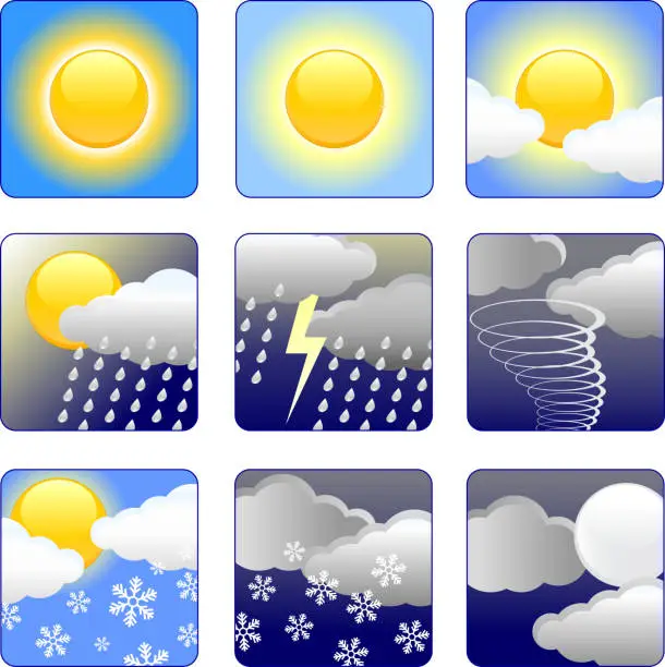 Vector illustration of Weather royalty free vector arts