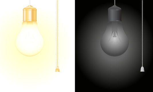 Light bulb on and off