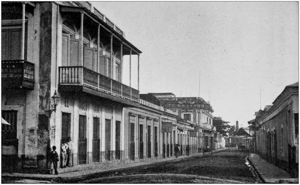 istock US Army black and white photos: Puerto Rico, Street 1159824881