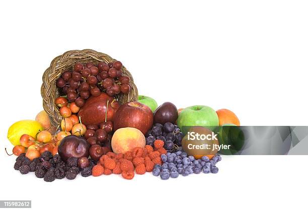 Cornucopia Of Fruit Stock Photo - Download Image Now - Apple - Fruit, Basket, Berry Fruit