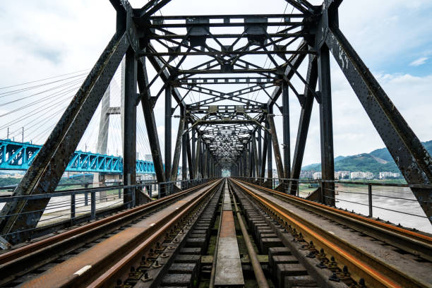 istock Chongqing Yangtze River Metal Railway Bridge, China 1159832804