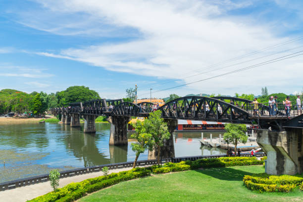 istock Thai train at dead railway. Kanchanaburi, Thailand. 1159836311