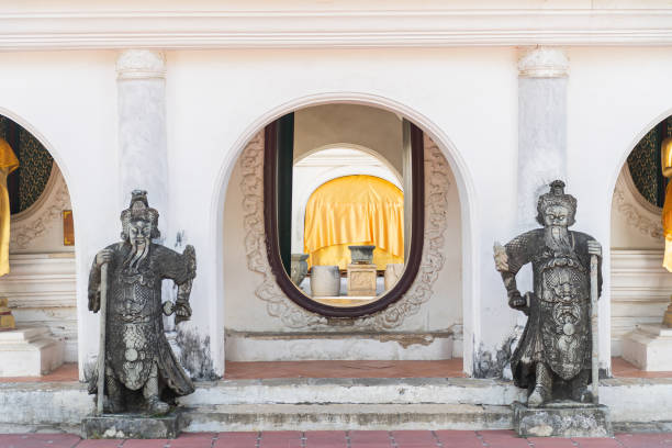 istock Architecture and statue in the temple, Thailand. 1159836454